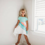 Light Teal Rainbow Dress