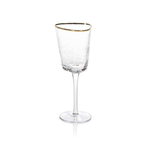 Abbie Gold Rim Wine Glass