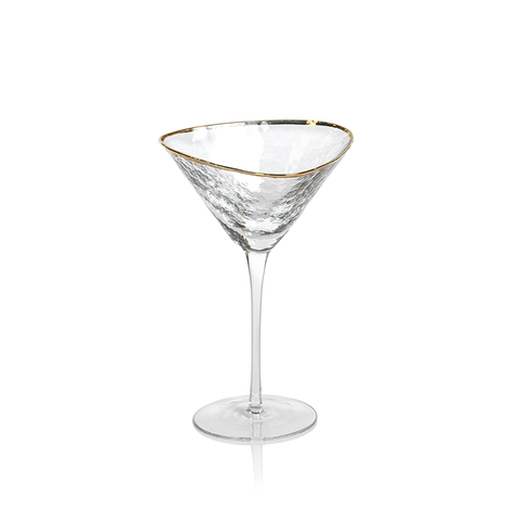 Gold Rim Martini Glasses