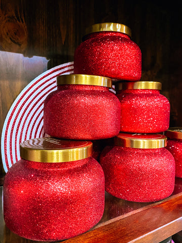 Red Christmas Volcano Candle