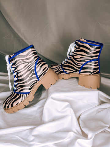The Showoff Boot-Zebra