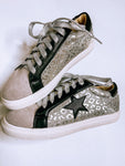 Sparkly Silver Tennis Shoes