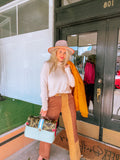 Mustard Block Pants