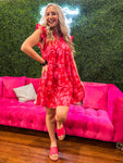Red Floral Mix Dress