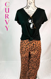 Curvy Clay Spotted Pants