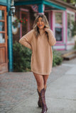 Classic Sweater Dress-Tan
