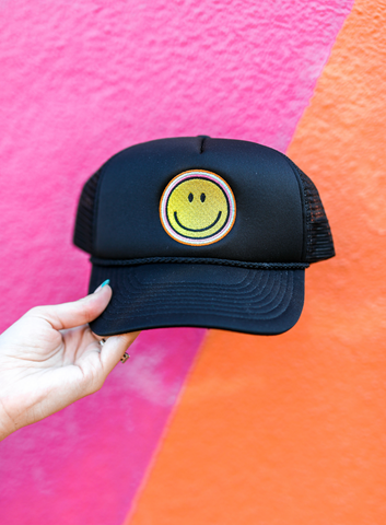 Smiley Black Cap