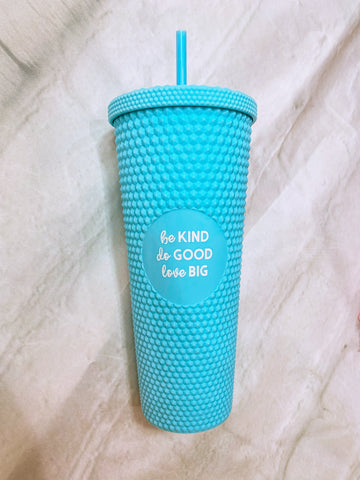 Textured Tumbler-Be Kind Blue