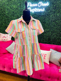 Confetti Striped Denim Dress